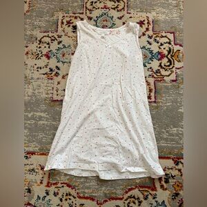 Midnight by Carole Hochman White Chemise with Pink Dots